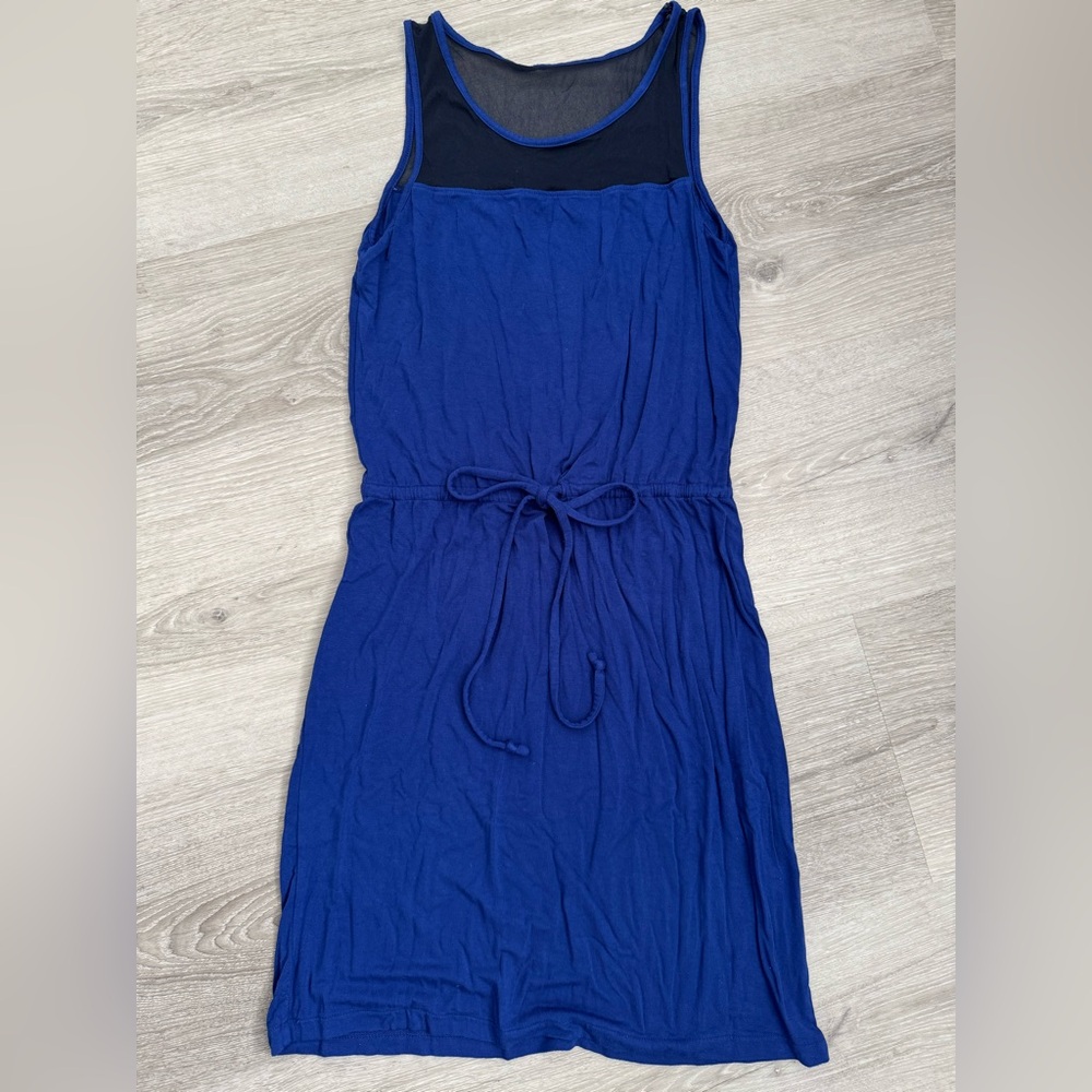 The Limited Mesh & Knit Sundress Blue XS
